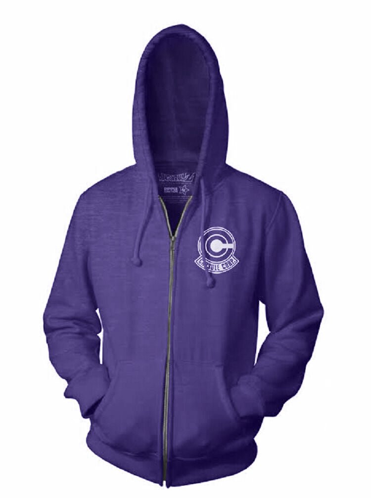 Dragon Ball Z Capsule Corp Symbol Trunks Adult Zip Up Hoodie - Fundom