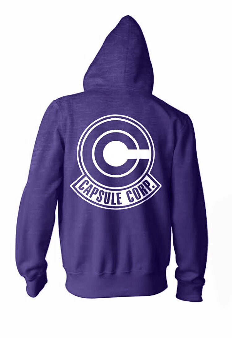 Dragon Ball Z Capsule Corp Symbol Trunks Adult Zip Up Hoodie - Fundom