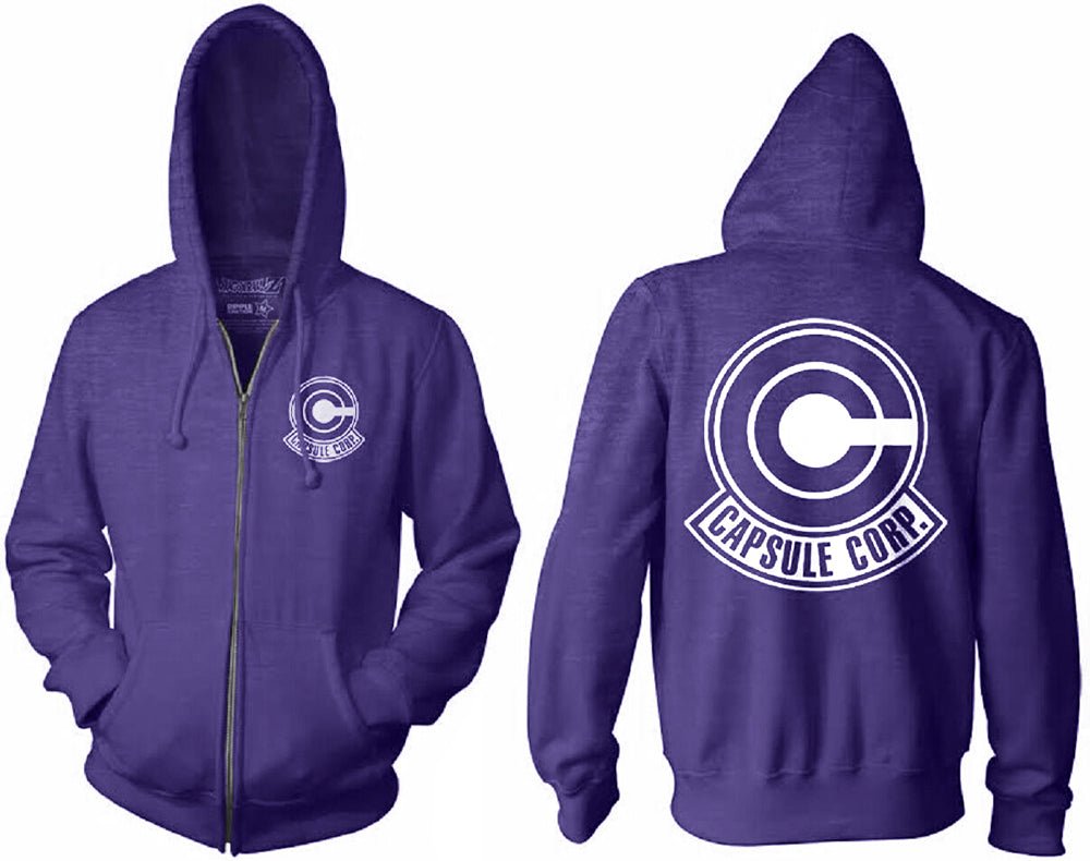 Dragon Ball Z Capsule Corp Symbol Trunks Adult Zip Up Hoodie - Fundom