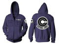 Dragon Ball Z Capsule Corp Trunks Military Style Adult Zip Hoodie - Fundom