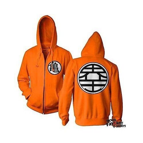 Dragon Ball Z DBZ Kame Symbol Goku Anime Adult Zip Up Hoodie - Fundom