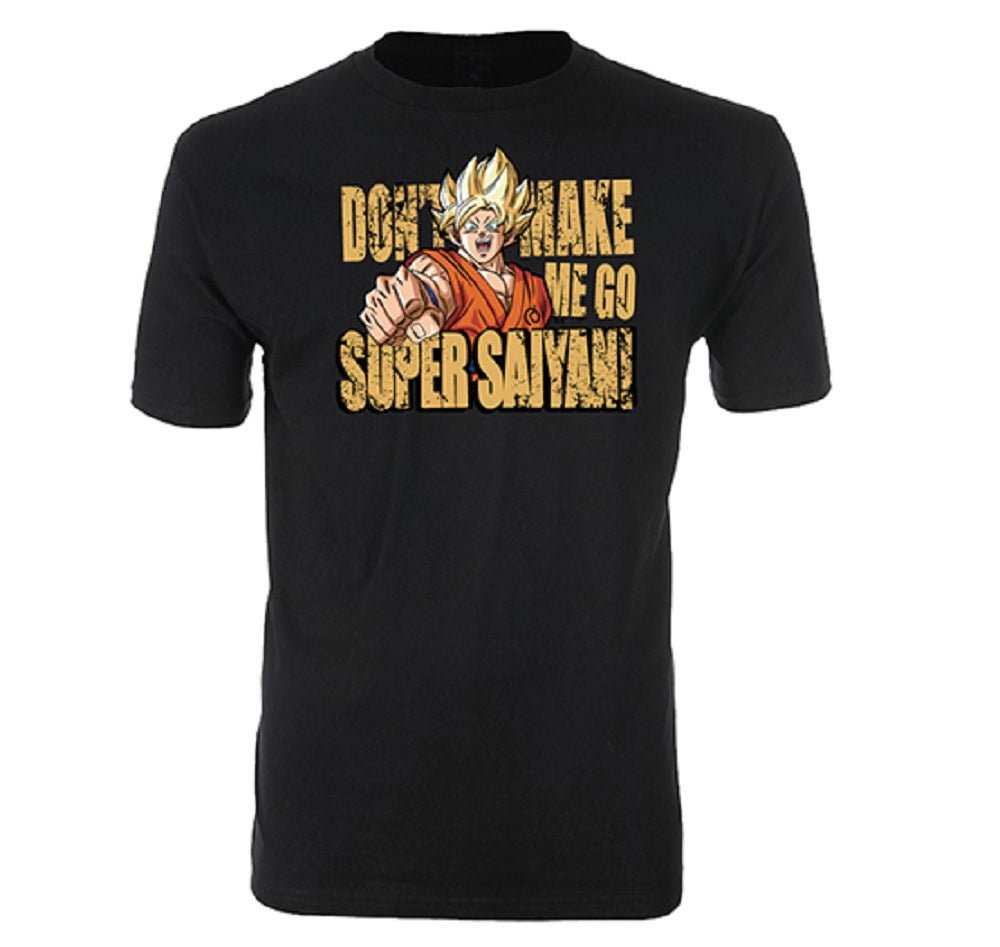 Dragon Ball Z Goku Dont Make Me Go Super Saiyan Adult T-Shirt - Fundom