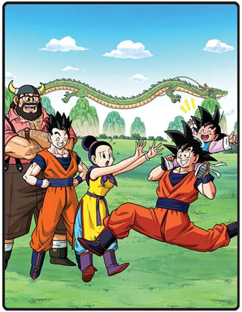 Dragon Ball Z Goku Family Group Throw Blanket 46" X 60" Great Eastern Entertainment - Fundom