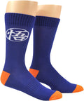 Dragon Ball Z Goku Symbol Anime Blue Athletic Crew Socks - Fundom