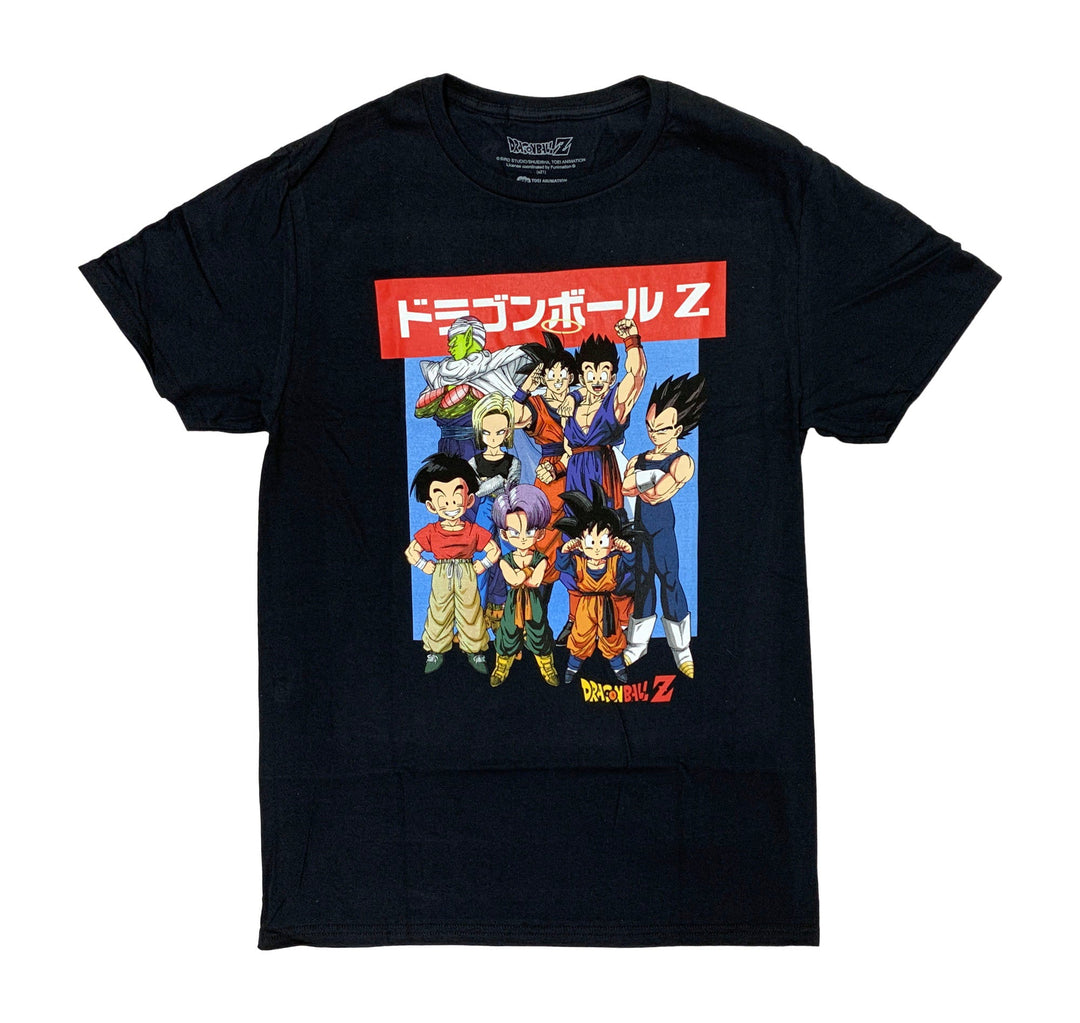 Dragon Ball Z Group Japanese Anime Adult T-Shirt - Fundom