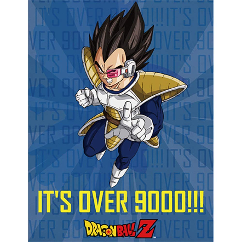 Dragon Ball Z Vegeta It's Over 9000!!! Anime Fleece Throw Blanket - Fundom