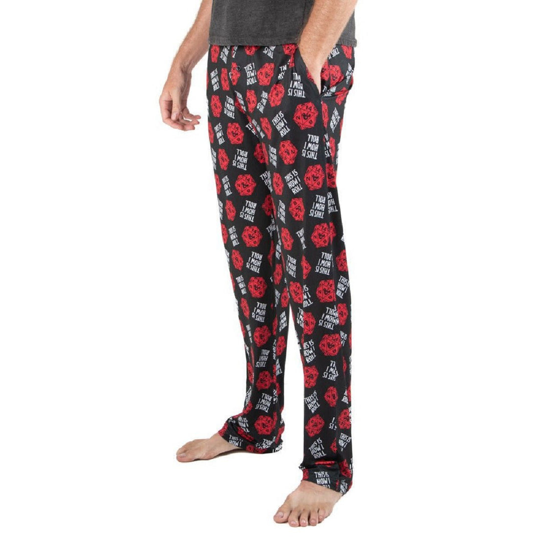 Dungeons & Dragons Symbols All Over Unisex Pajama Sleep Pants - Fundom
