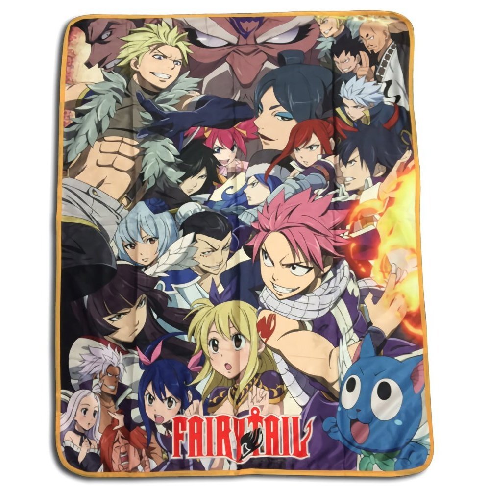 Fairy Tail Big Group Anime Sublimation Throw Blanket - Fundom