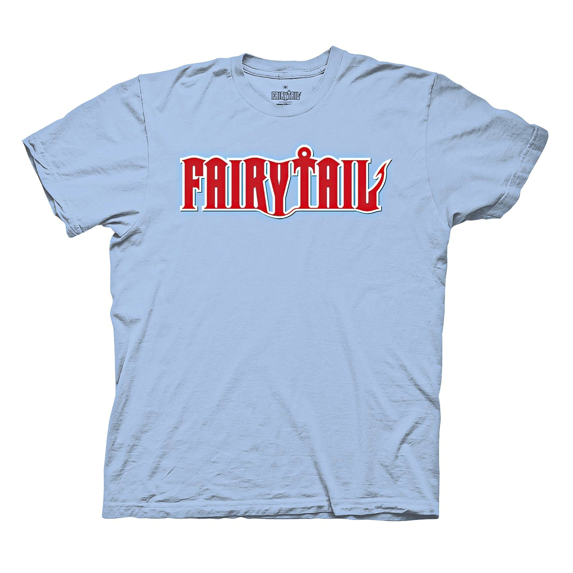 Fairy Tail - First Manga Cover and Logo Adult T-Shirt - Light Blue - Officially Licensed - Fundom