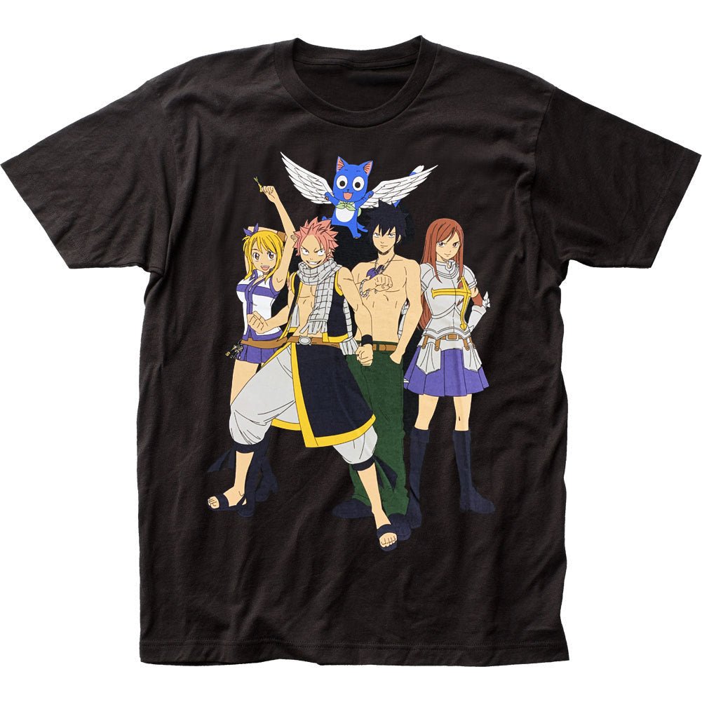 Fairy Tail Main Group Anime Adult T-Shirt - Fundom