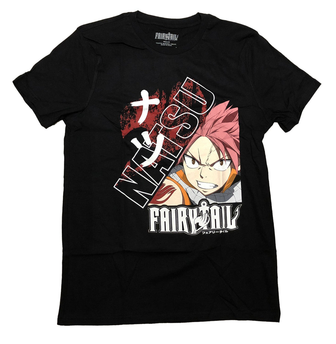 Fairy Tail Natsu Kanji Anime Adult T-Shirt - Fundom