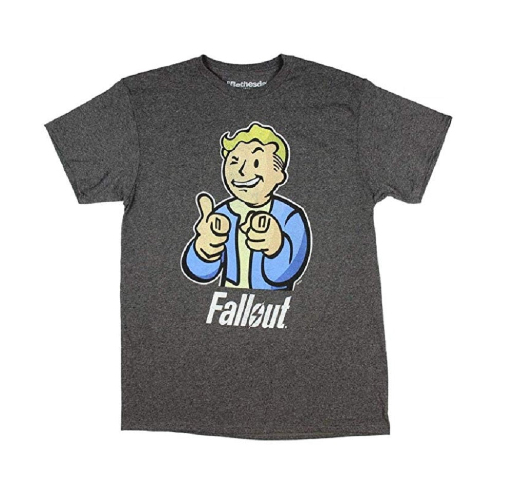 Fallout Vault Boy Gamer Adult T Shirt - Fundom