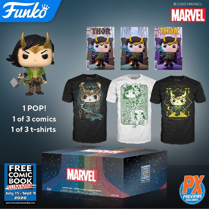 FCBD 2020 Funko PX Marvel Loki Exclusive Pop and Shirt Mystery Box - Fundom