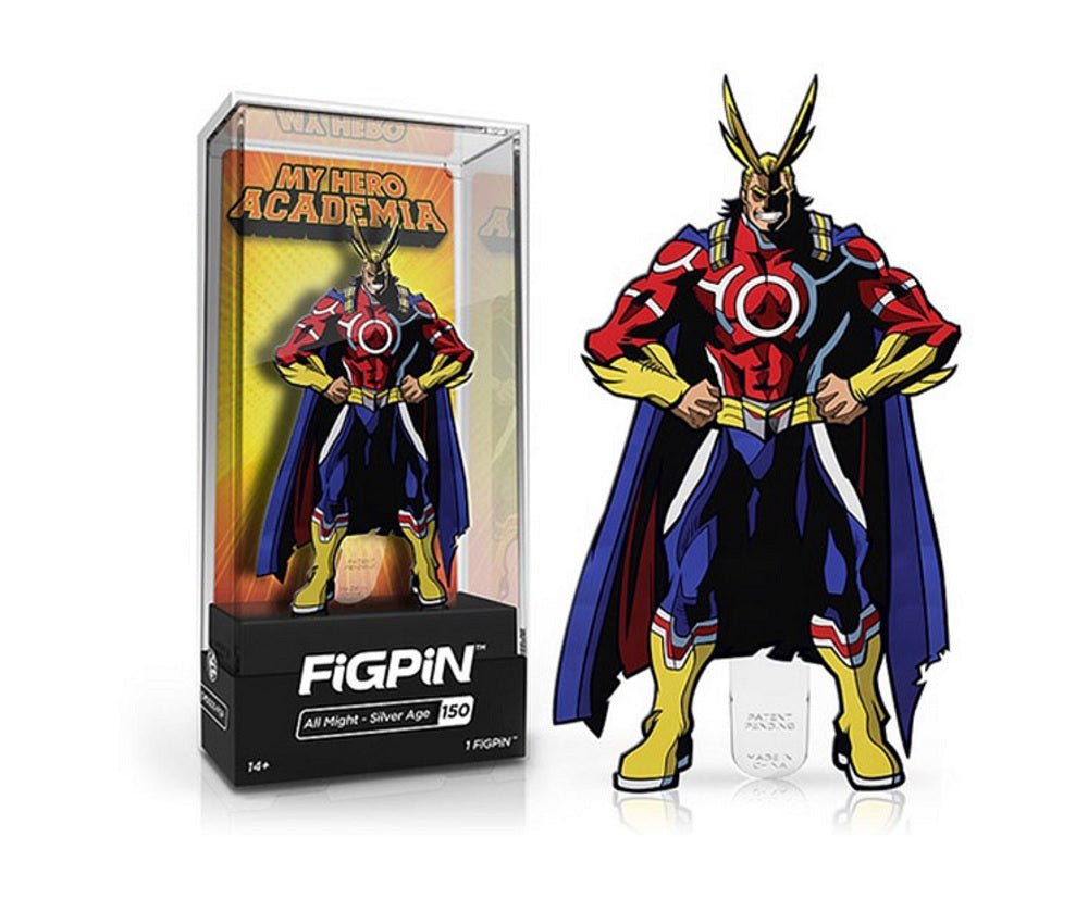FiGPiN My Hero Academia All Might Silver Age Collectible Pin with Premium Display Case - Fundom