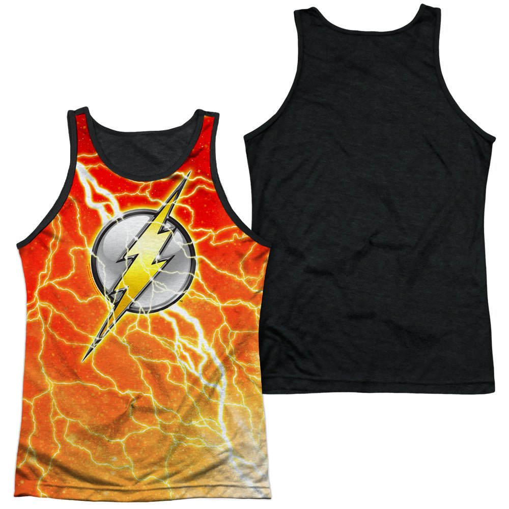 Flash Lightning And Symbol Logo DC Comics Sublimation Adult Tank Top - Fundom