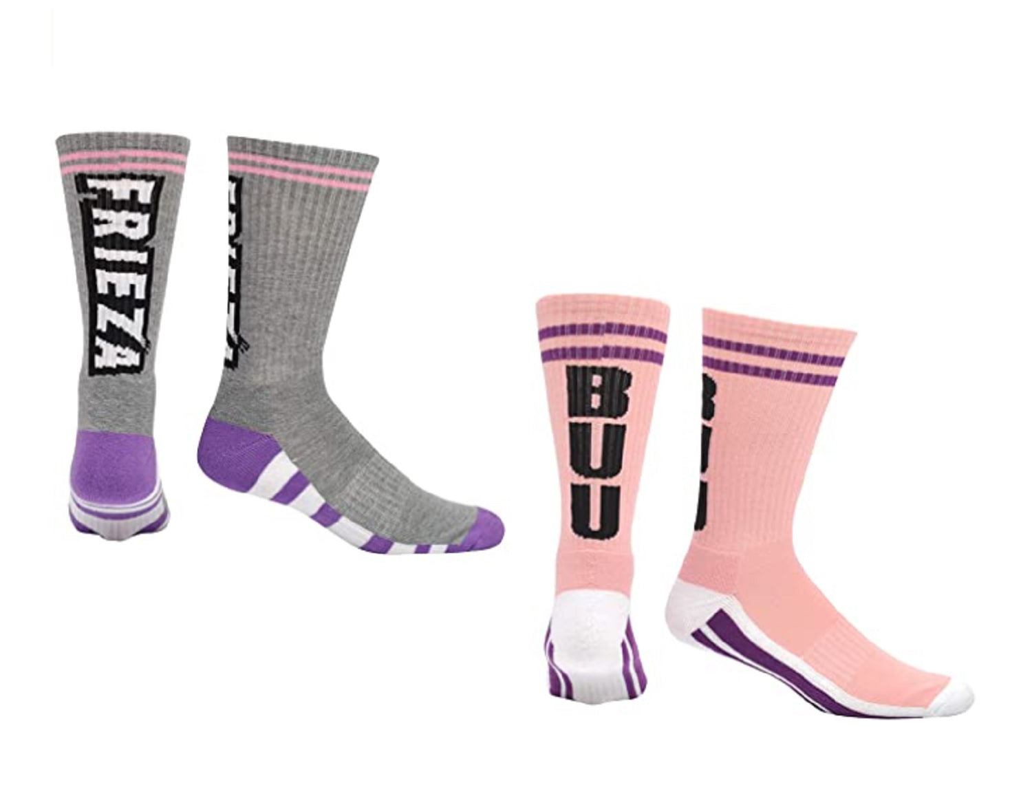 Dragon Ball Super Majin Buu And Frieza Anime 2 Pack Crew Socks