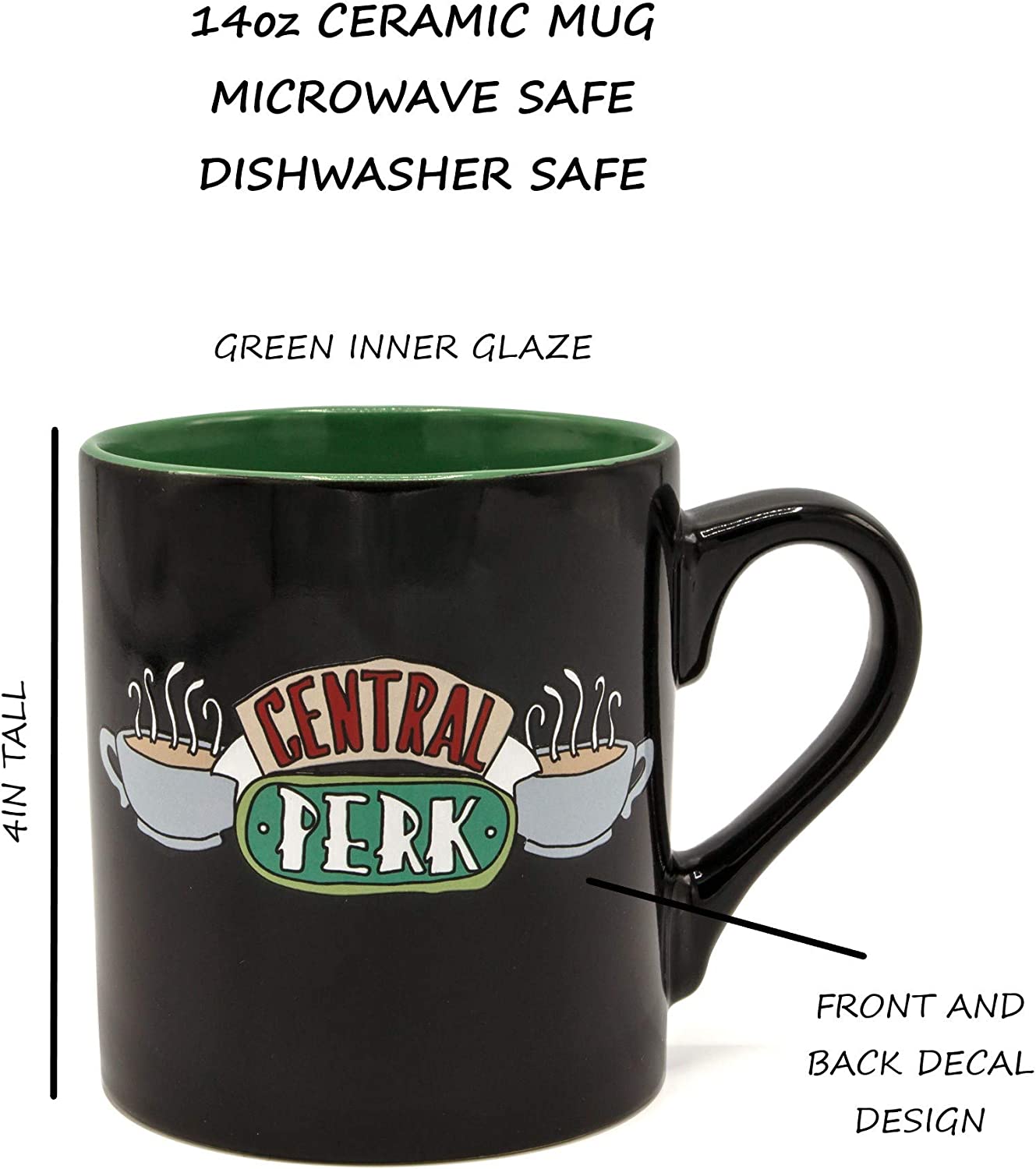 Friends Central Perk Doodle Logo 14oz Ceramic Coffee Mug - Fundom