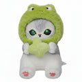 Mofusand Frog Cat Plush Keychain