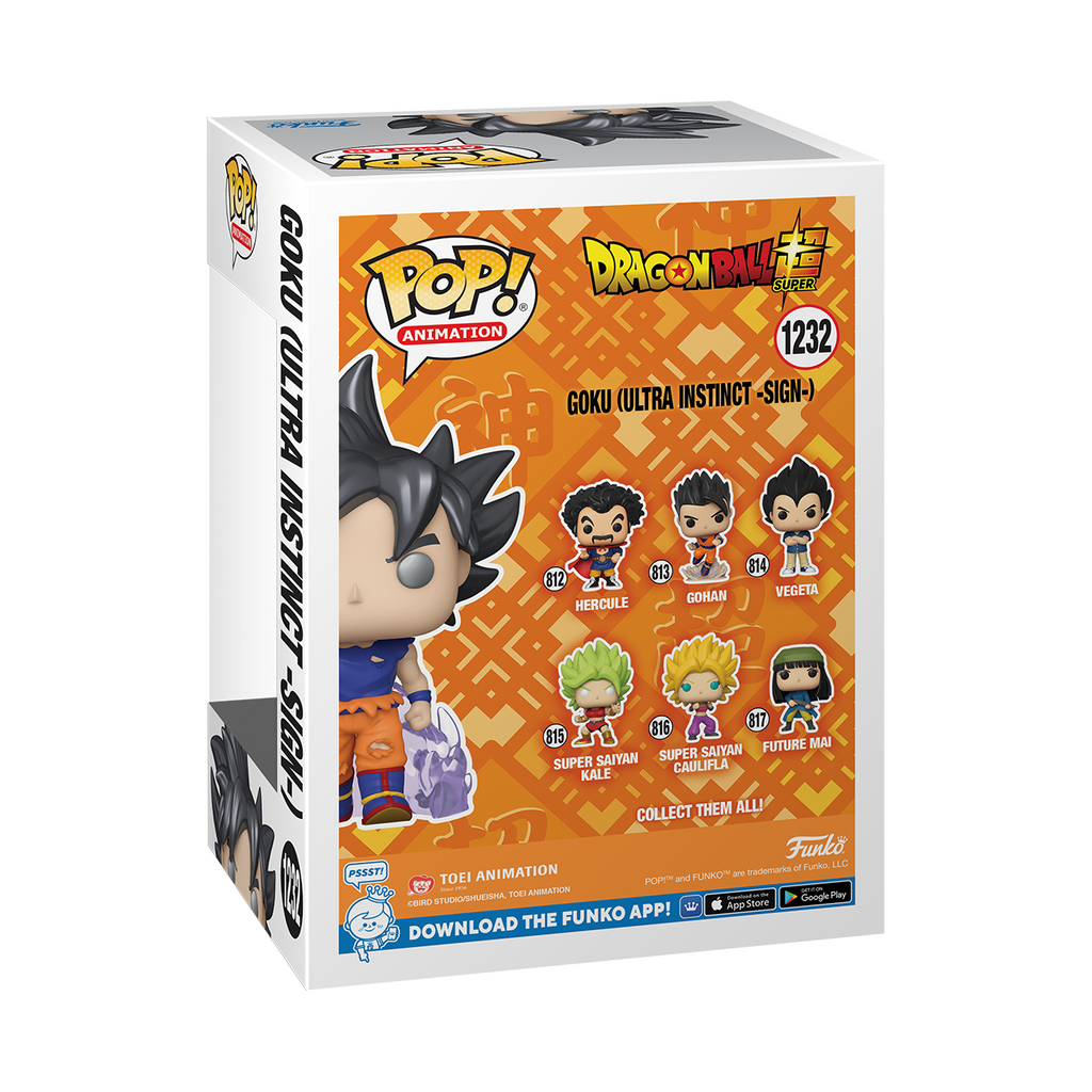 Funko Pop! Animation: Dragon Ball Super - Goku Ultra Instinct Sign #1232 Metallic 2022 Fall Convention Exclusive