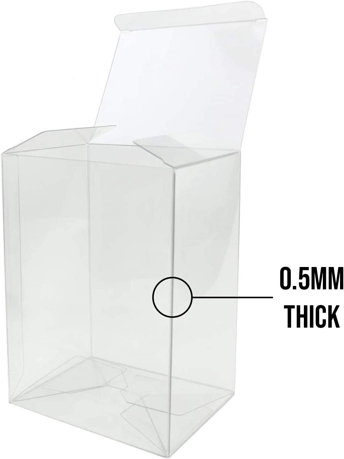 Fundom Clear Plastic Protector Case 0.50MM Extra Thick For 4" Funko Pop (10 Pack) - Fundom