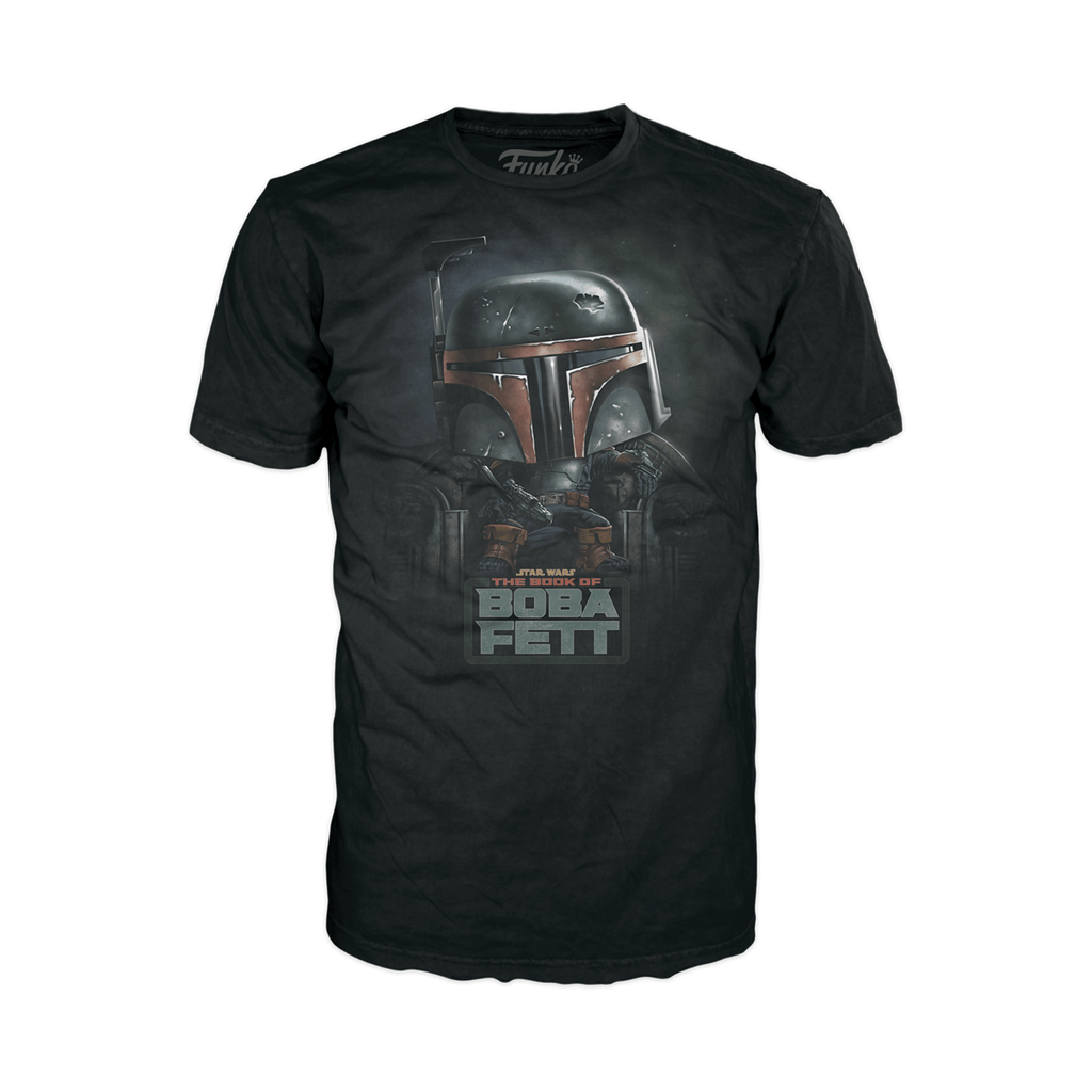 Funko Boxed Tee: Star Wars Book Of Boba Fett - Boba Fett On Throne - Fundom
