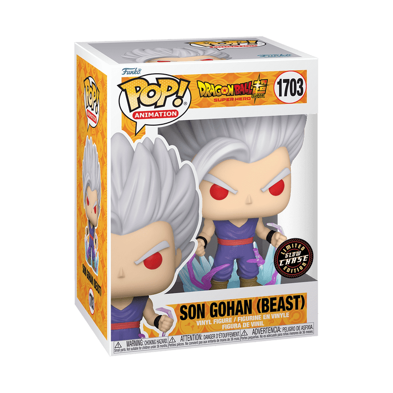 Funko Pop! Animation: Dragon Ball Super: Super Hero - Son Gohan Beast Powering Up Glow - in - the - dark Chase #1703 - Fundom