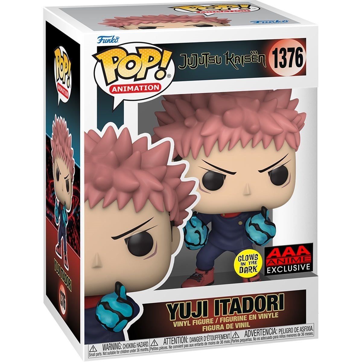 Funko Pop! Animation: Jujutsu Kaisen - Yuji Itadori Divergent Fist Glow - in - the Dark AAA Anime Exclusive - Fundom