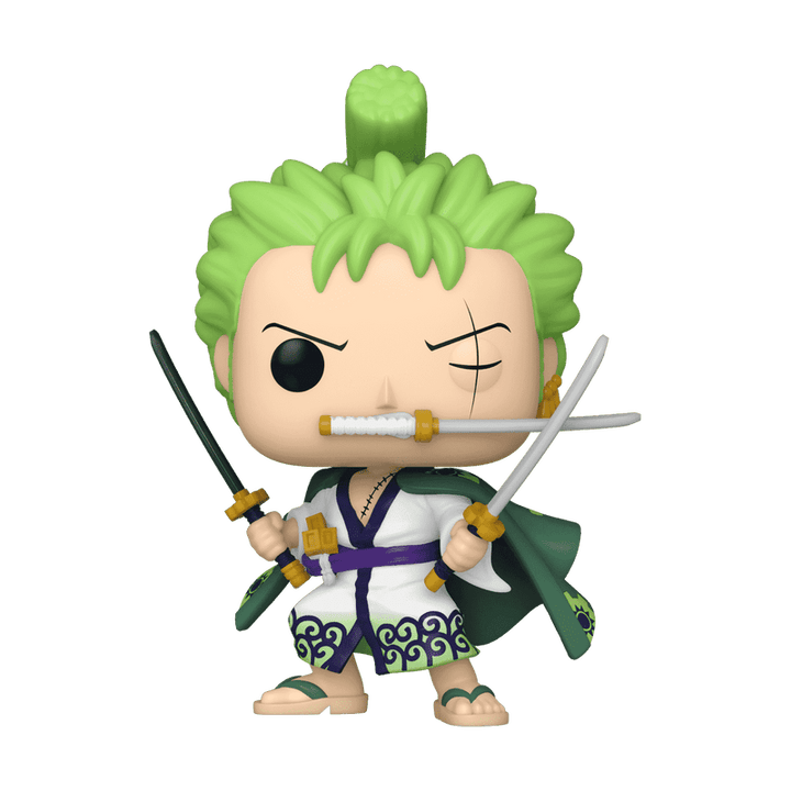 Funko Pop! Animation: One Piece - Roronoa Zoro Three Sword Style Glow - in - the - dark 923 Volcano X Exclusive - Fundom
