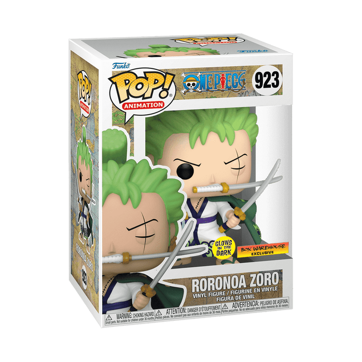 Funko Pop! Animation: One Piece - Roronoa Zoro Three Sword Style Glow - in - the - dark 923 Volcano X Exclusive - Fundom