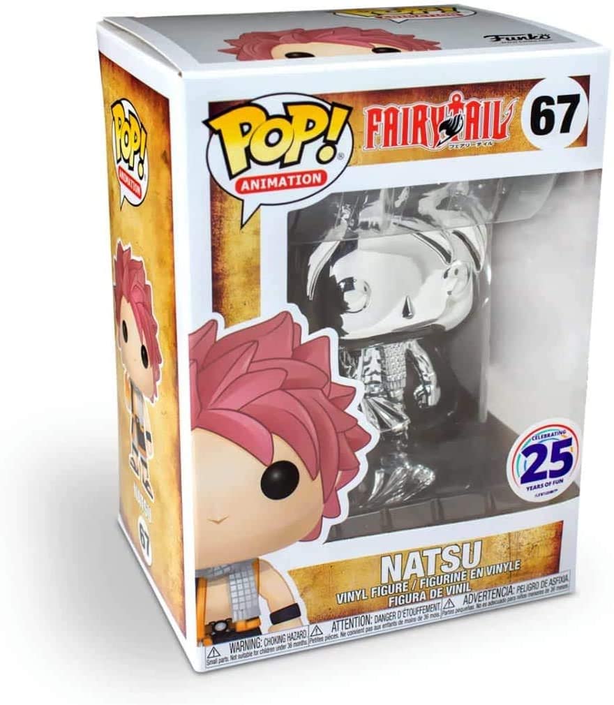 Funko Pop! Anime Fairy Tail - Natsu Silver Chrome Exclusive Vinyl Figure - Fundom