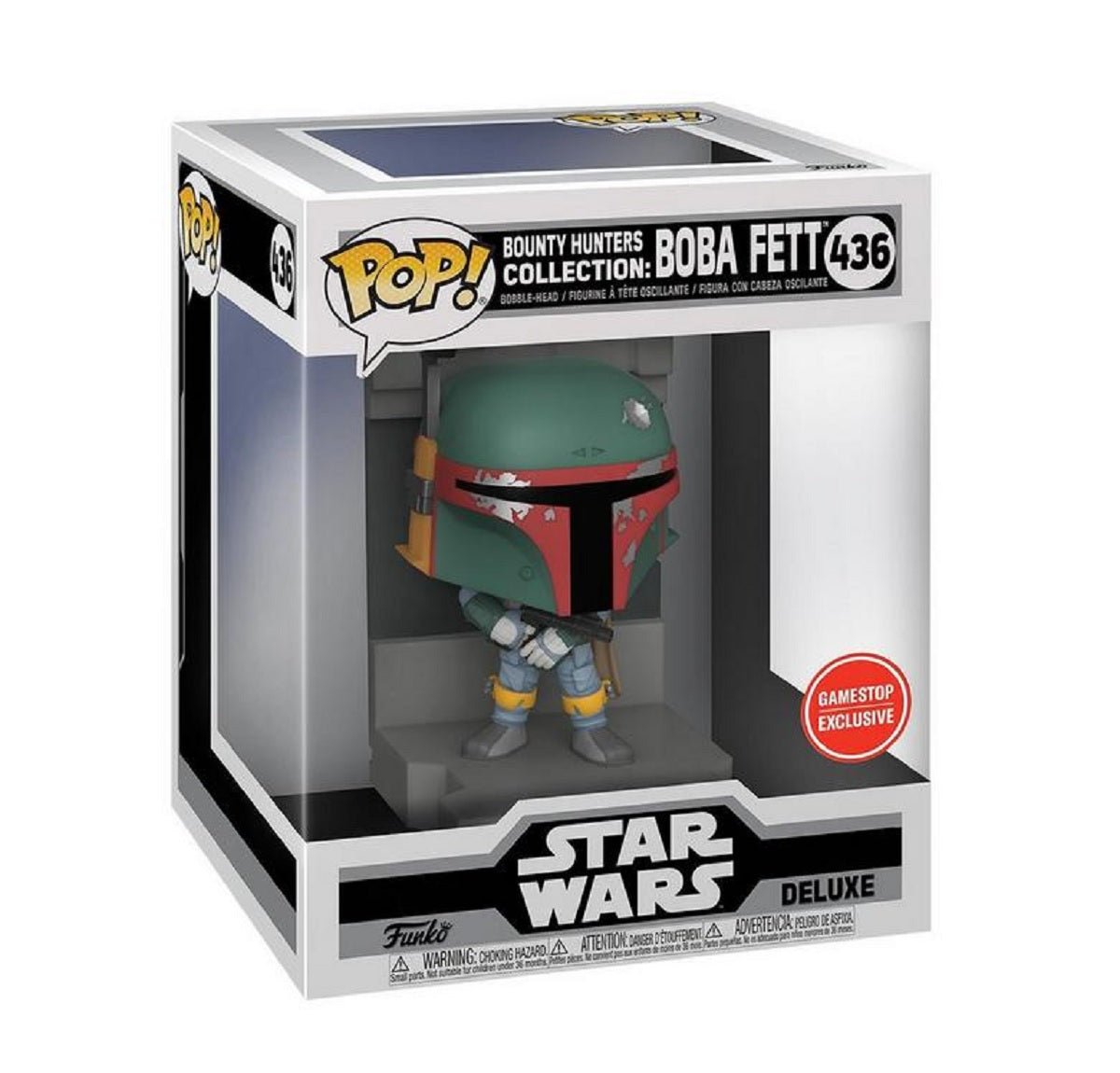 Funko Pop! Deluxe: Star Wars Bounty Hunters Collection Boba Fett Metallic Vinyl Figure - Fundom