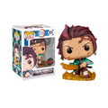 Funko Pop! Demon Slayer Tanjiro Kamado with Flaming Blade Vinyl Figure - Fundom