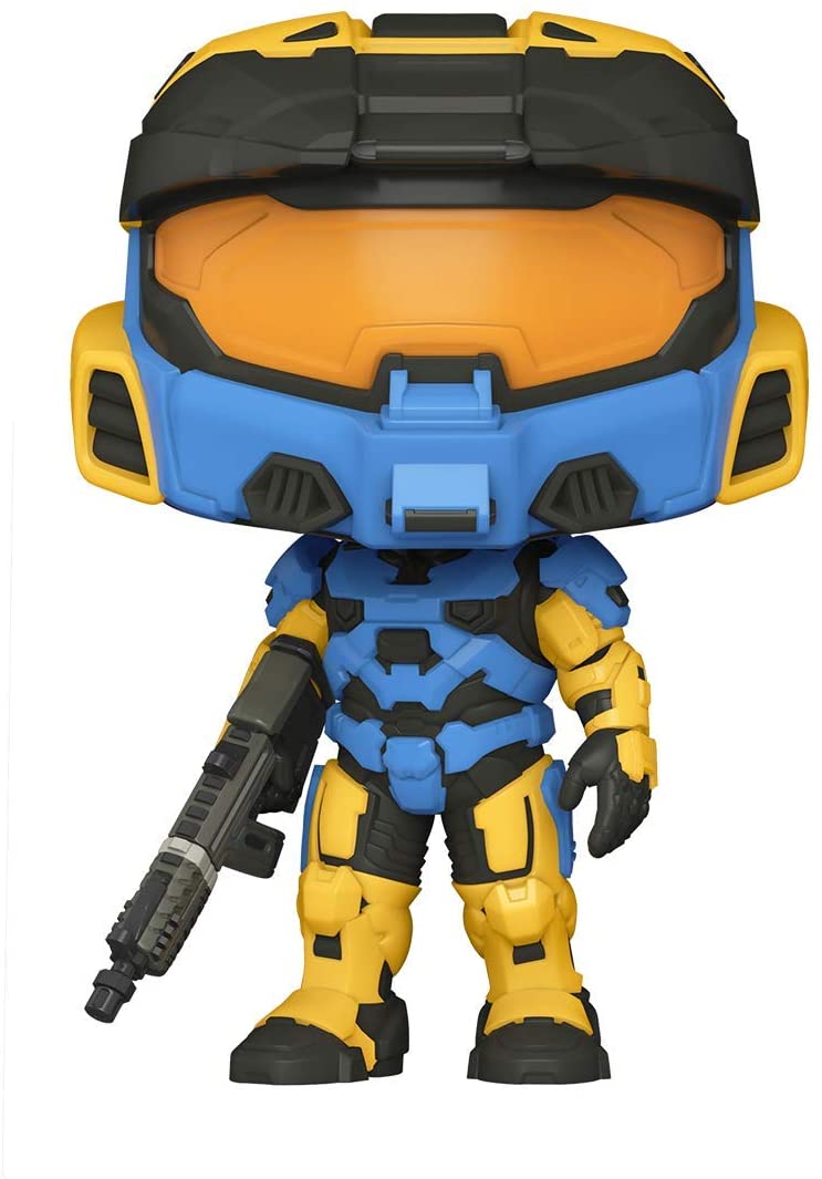 Funko Pop! Games: Halo Infinite - Spartan Mark VII with VK78, Blue & Yellow, with Game Add On - Fundom