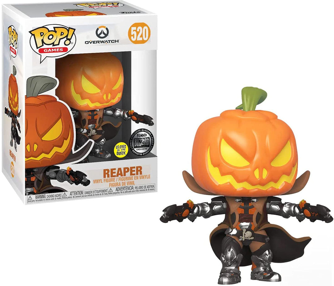 Funko Pop! Games: Overwatch - Reaper Pumpkin GITD Exclusive Vinyl Figure - Fundom