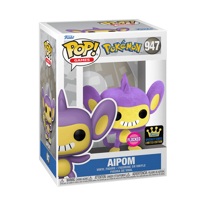 Funko Pop! Games: Pokémon - Aipom Flocked 947 Specialty Series - Fundom