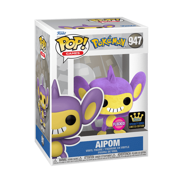 Funko Pop! Games: Pokémon - Aipom Flocked 947 Specialty Series - Fundom
