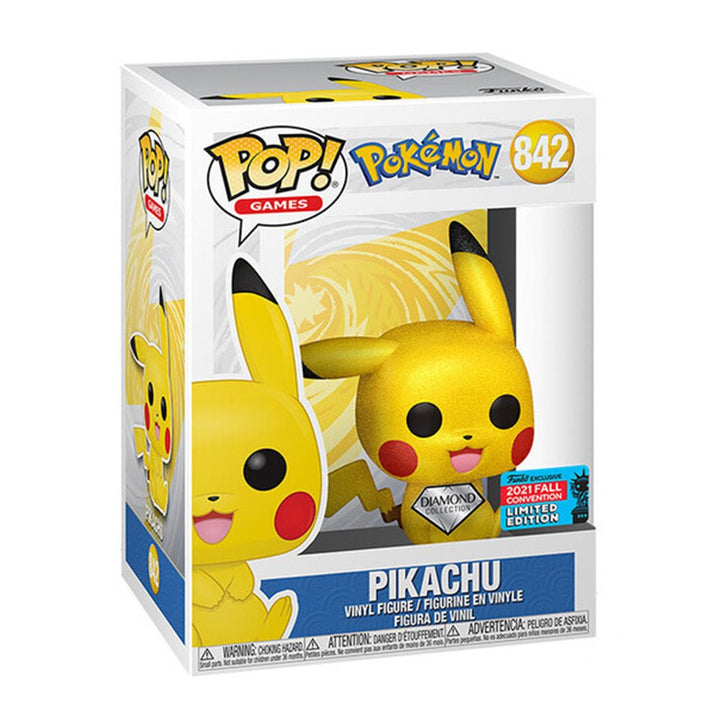 Funko Pop! Games: Pokemon - Pikachu Seated 842 Diamond Collection 2021 Fall Convention Limited Edition Exclusive - Fundom