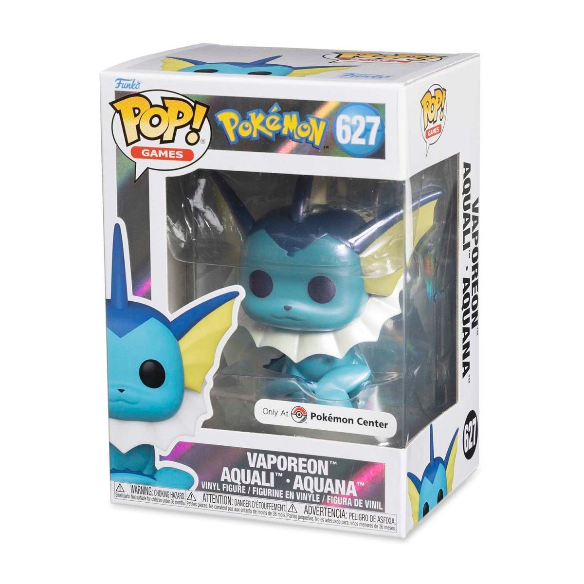 Funko Pop! Games: Pokemon - Vaporeon Pearlescent 627 Pokemon Center Exclusive - Fundom