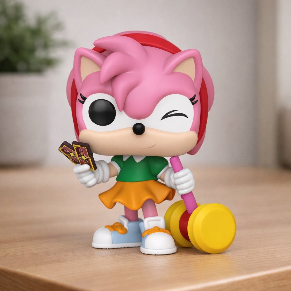 Funko Pop! Games: Sonic the Hedgehog - Amy Rose with Piko Hammer & Cards 1171 Chase - Fundom