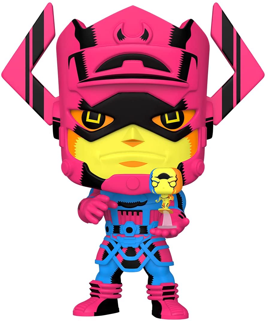 Funko Pop! Jumbo Marvel Galactus with Silver Surfer (Black Light Version) 10" Vinyl Figure - Fundom