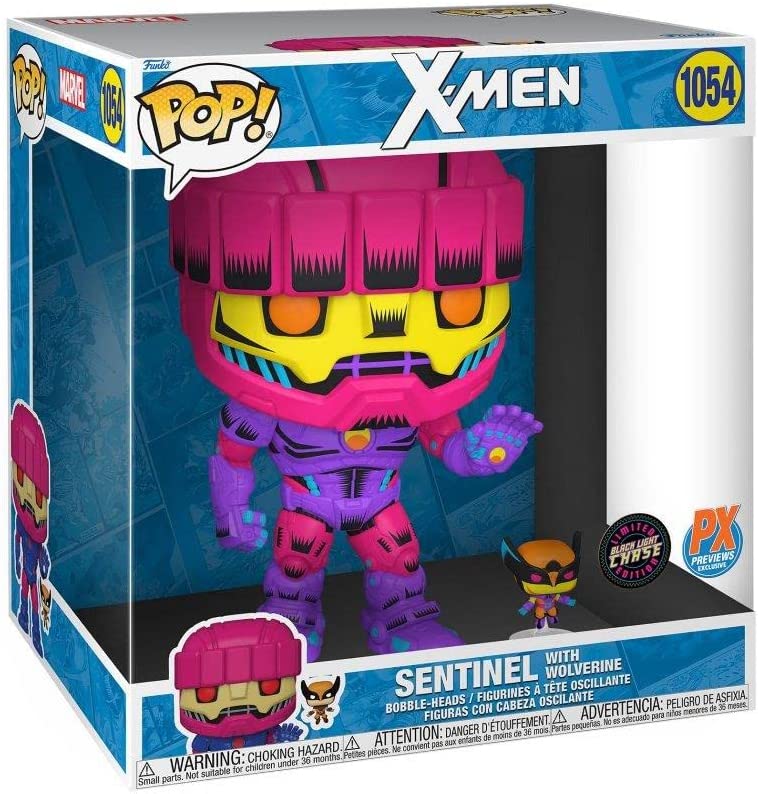Funko Pop! Jumbo: X - Men Sentinel with Wolverine Black Light Chase Exclusive - Fundom