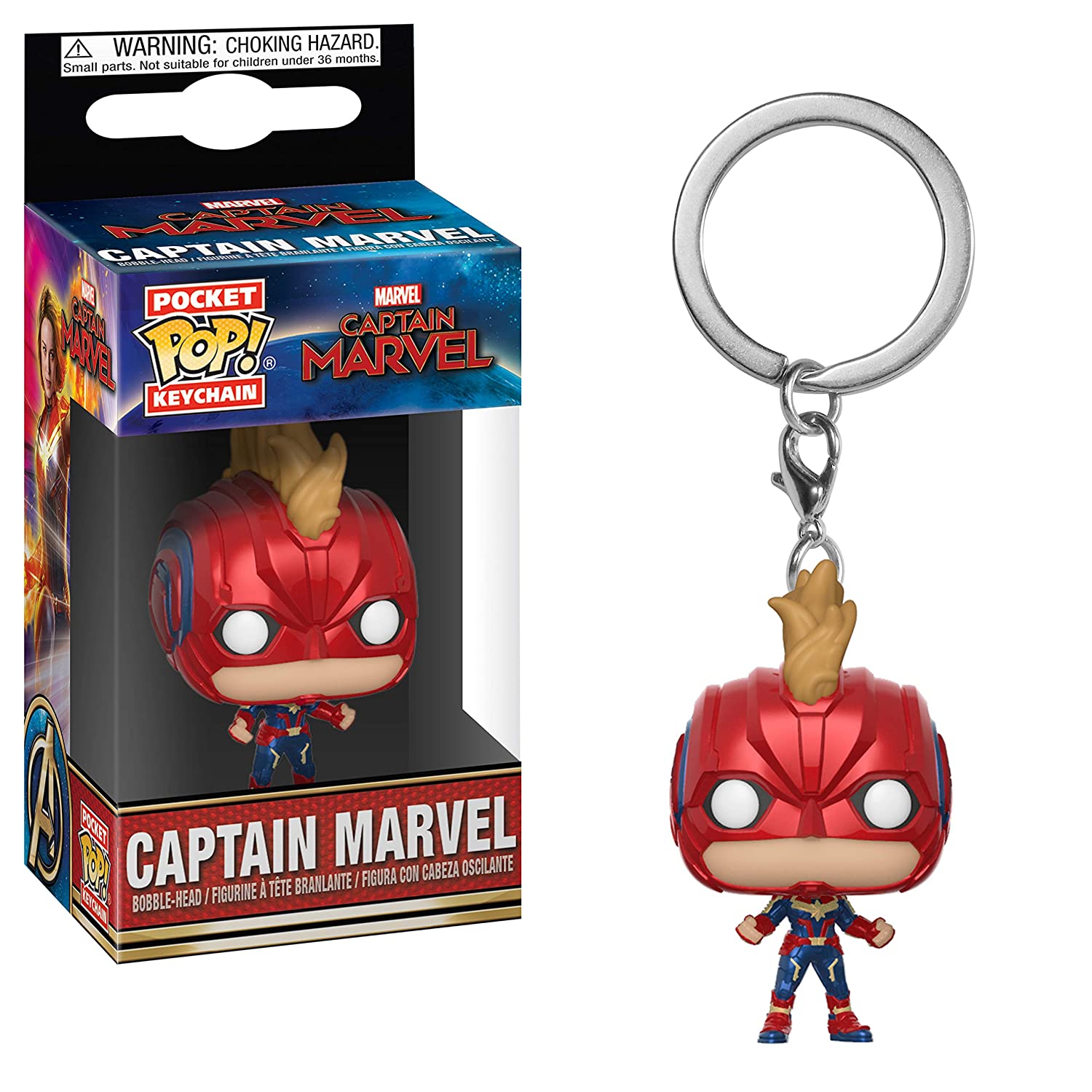 Funko Pop Keychain Marvel Captain Marvel Masked Vinyl Figure - Fundom