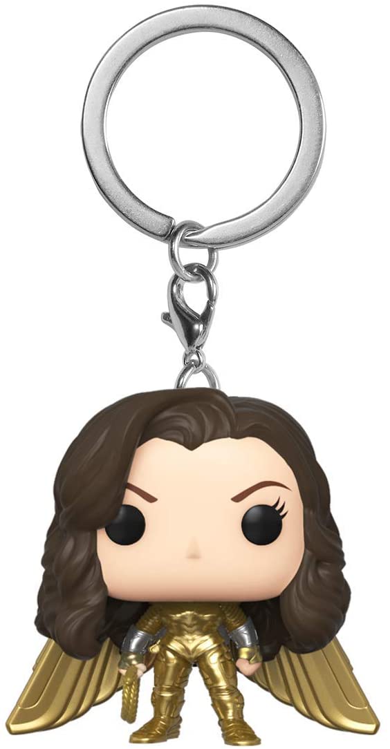 Funko Pop! Keychain: Wonder Woman 1984 - Wonder Woman Gold No Helmet Figure - Fundom