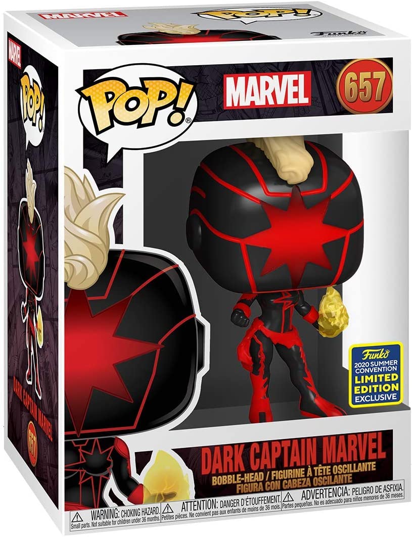 Funko Pop! Marvel: Dark Captain Marvel Summer Convention Exclusive Vinyl Figure - Fundom