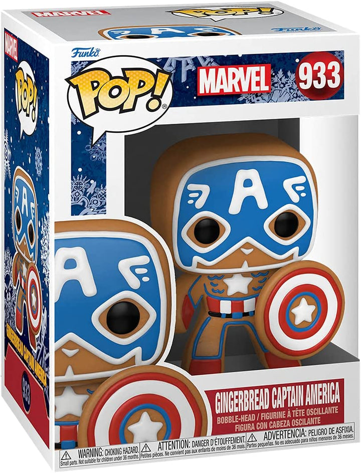Funko Pop! Marvel: Gingerbread Captain America Vinyl Figure - Fundom