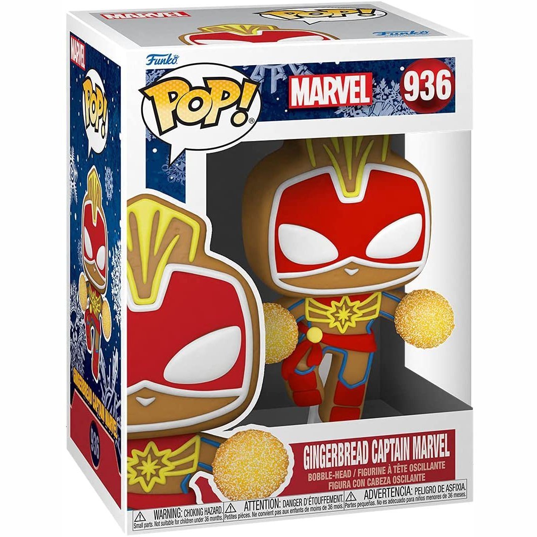 Funko POP! Marvel: Holiday Captain Marvel Vinyl Figure - Fundom