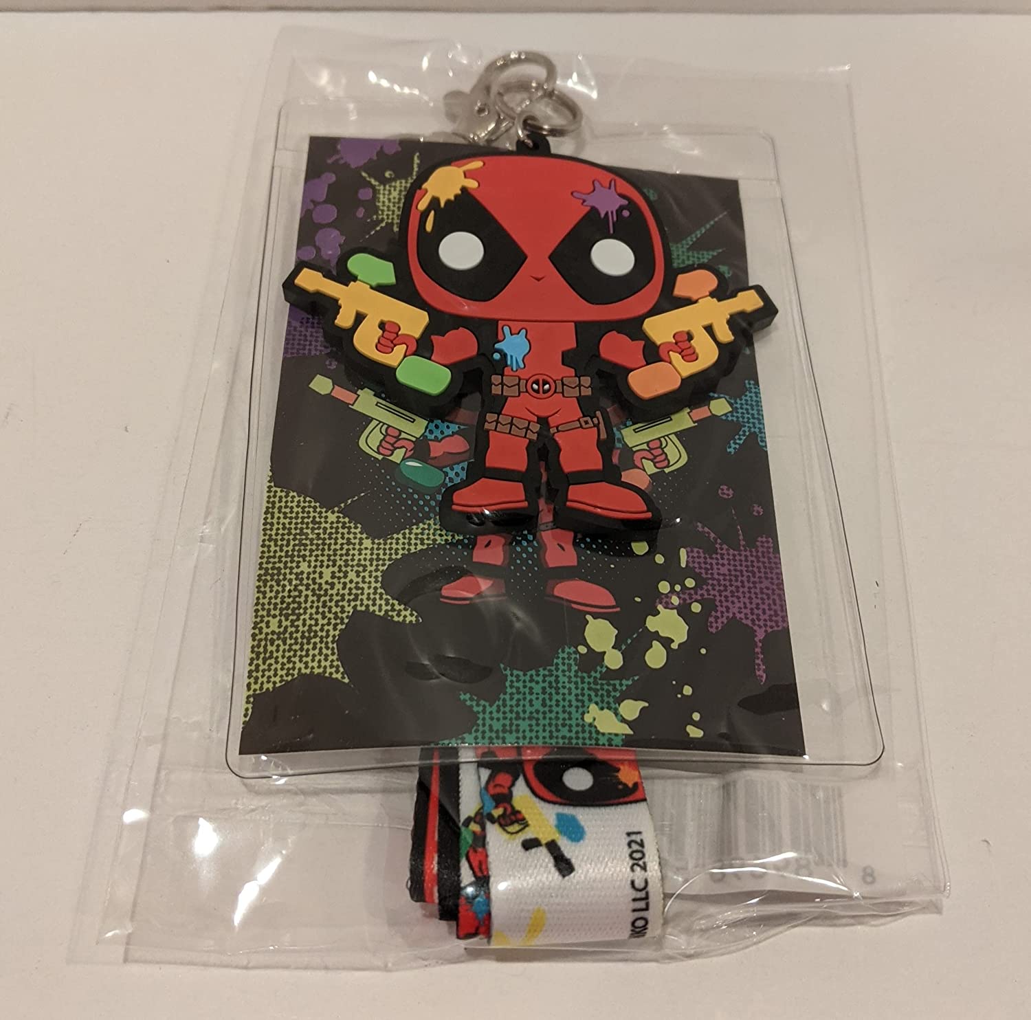 Funko Pop! Marvel Paintbal Deadpool Exclusive Lanyard & Badgeholder - Fundom