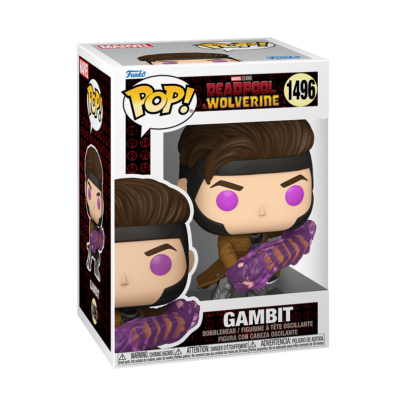 Funko Pop! Marvel Studios: Deadpool & Wolverine - Gambit with Charged Cards 1496 - Fundom