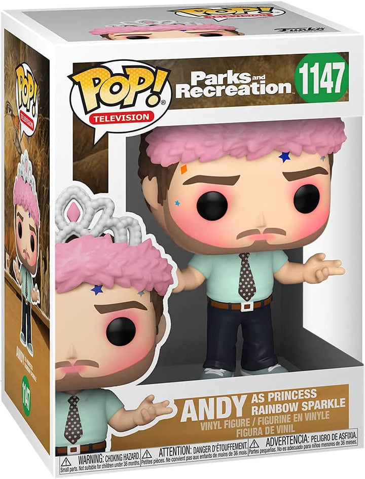 Funko Pop! Parks and Rec - Andy as Princess Rainbow Sparkle Vinyl Figure - Fundom