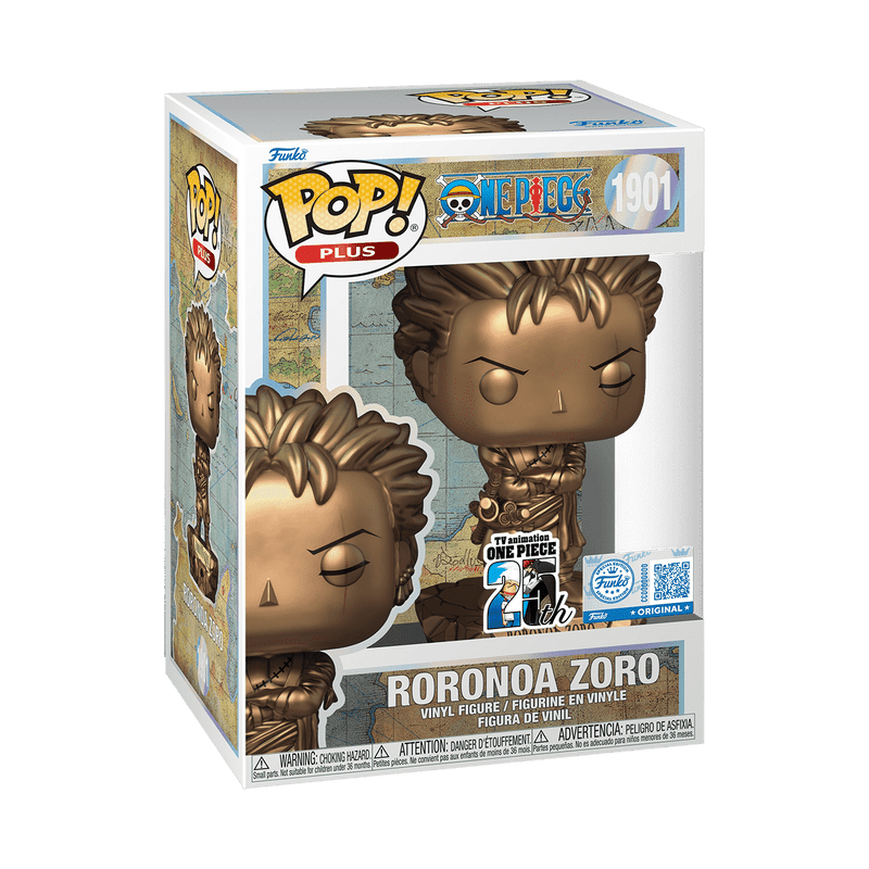 Funko Pop! Plus: One Piece 25th Anniversary - Roronoa Zoro Statue Bronze 1901 Shop Exclusive - Fundom